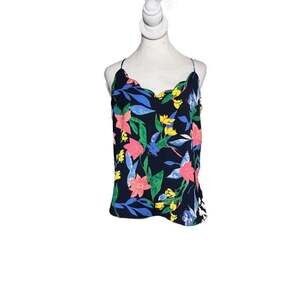 J. Crew Factory Tropical Floral Print Scallop Cami Tank Top